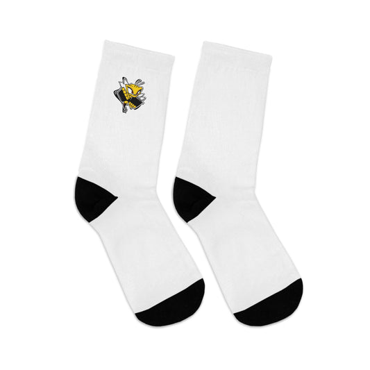 Killer Bee (Single) Crew Socks, White