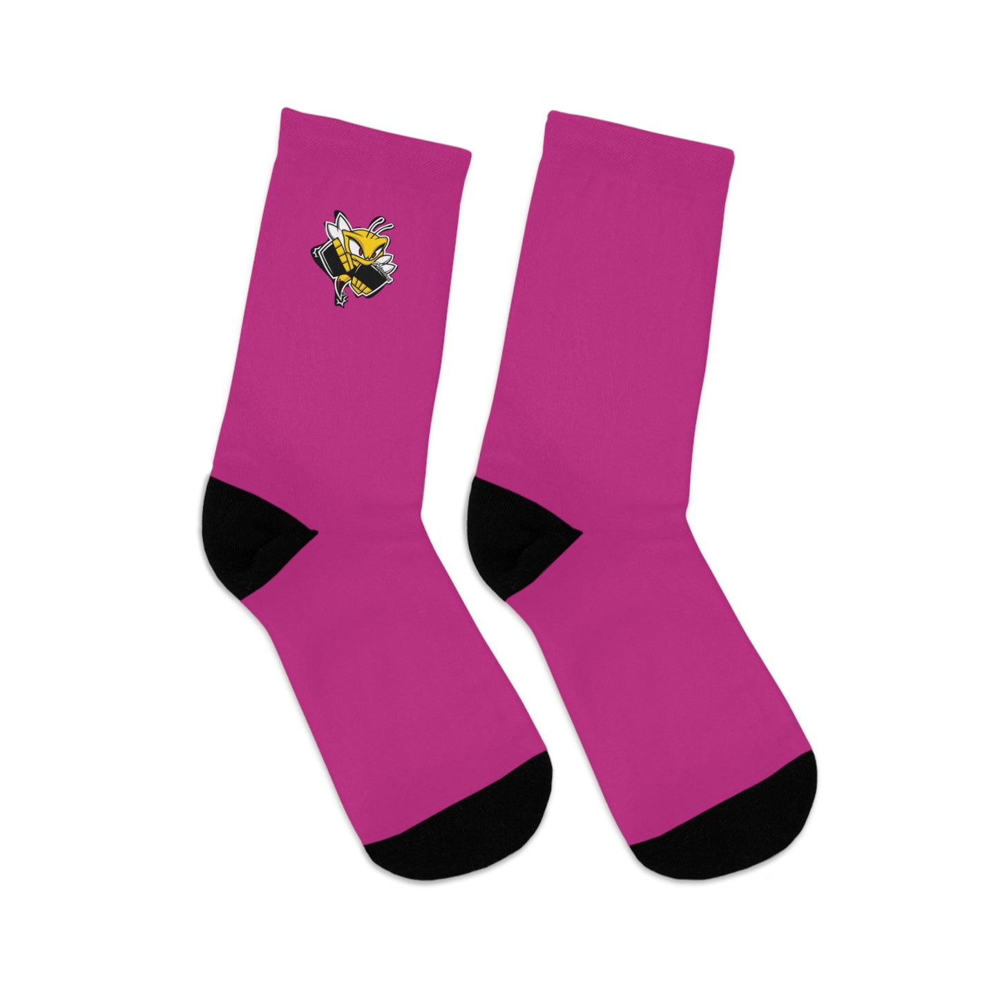 Pink Killer Bee (Single) Crew Socks