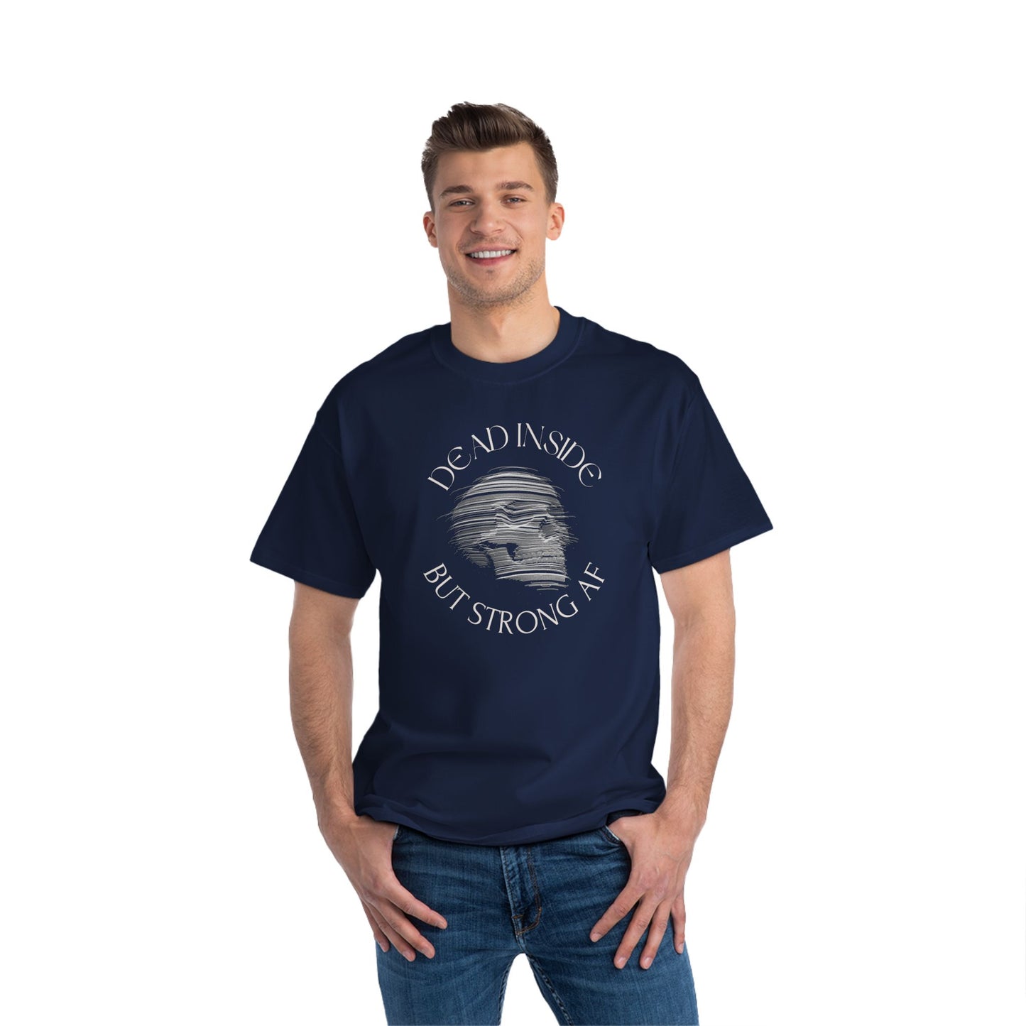 Dead Inside But Strong AF Short-Sleeve T-Shirt, Oversized T-Shirt, Pump Cover